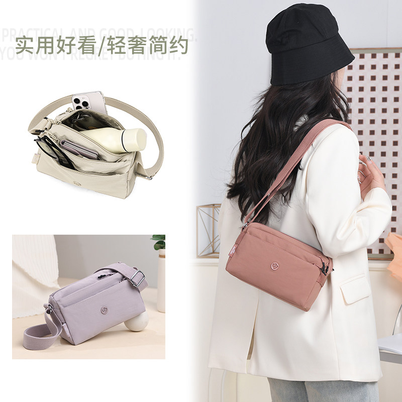 多层女士斜挎包超轻单肩休闲背包