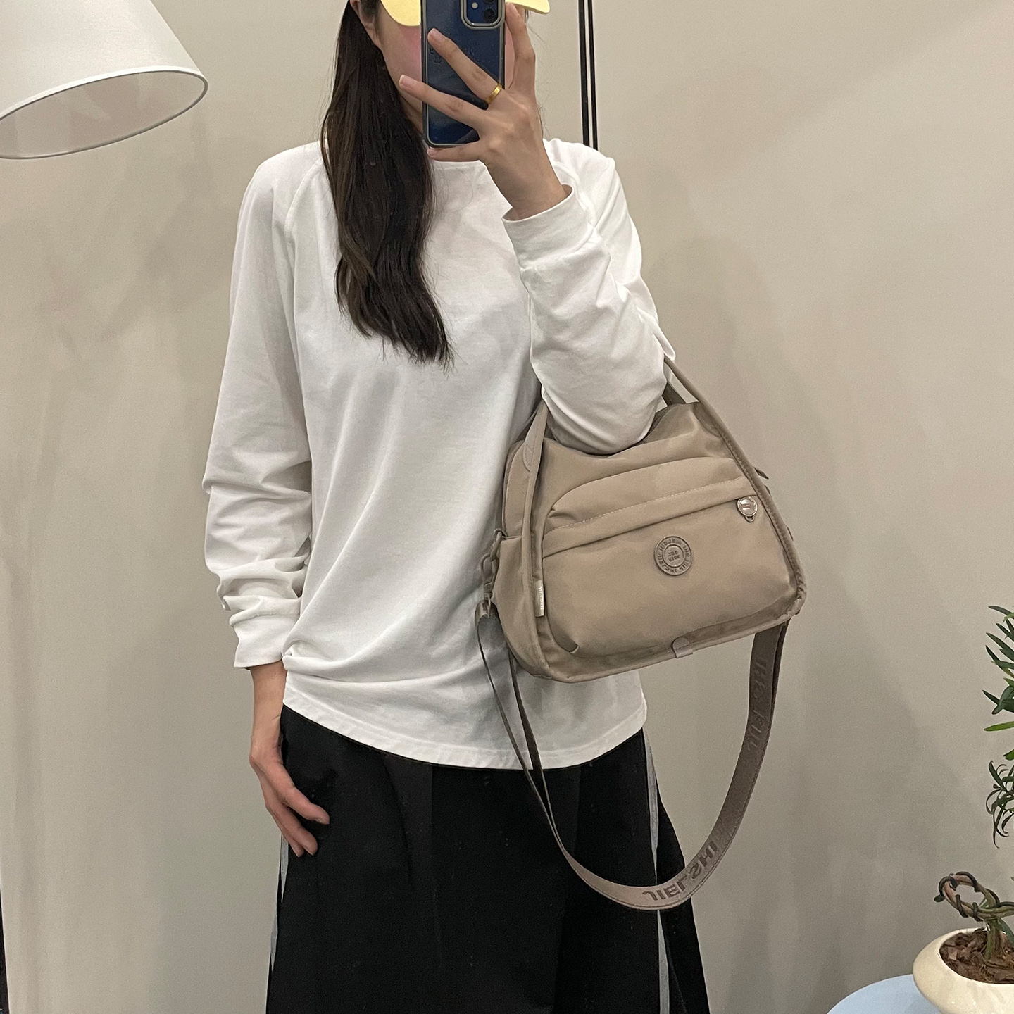 捷朗仕韩系休闲包新款尼龙布女式单肩斜挎包手提包轻便百搭通勤包