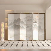 中式 屏风隔断客厅玄关移动简约现代卧室遮挡双面定制酒店简易折屏