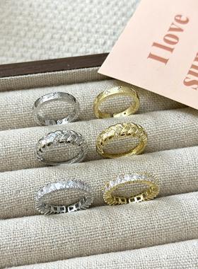 复古风轻奢简约食指戒指环中性