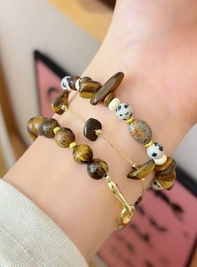 新中式斑点石虎眼手链