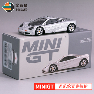 MINIGT合金小汽车模型玩具1 F1银色 McLaren 64小比例迈凯伦 555