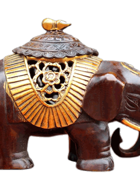 菊花香炉摆件黄铜工艺品