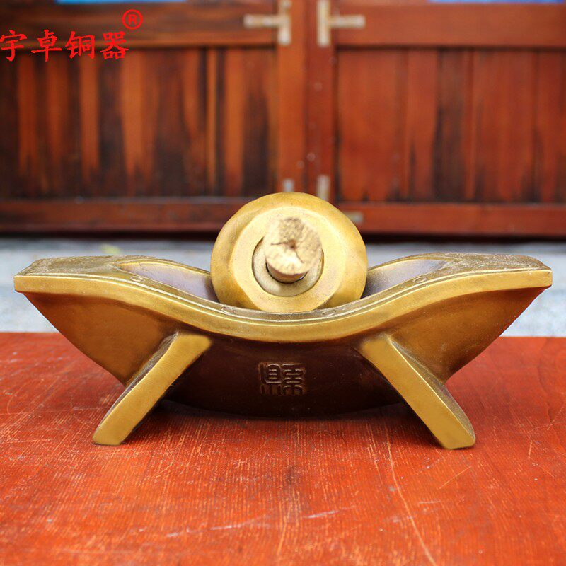 宇卓铜器纯铜撵子茶叶撵子药撵子中药碾子家居工艺品摆件