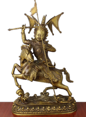 黄铜格萨尔王佛像摆件工艺品