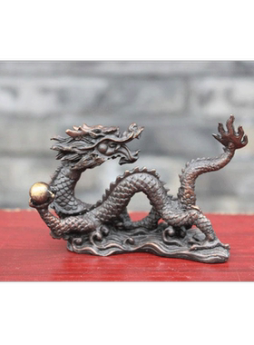 宇卓铜器纯铜龙黄铜龙八龙组黄铜吐水龙立龙戏珠龙工艺品摆件