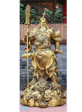 黄铜九龙关公忠义千秋武财神