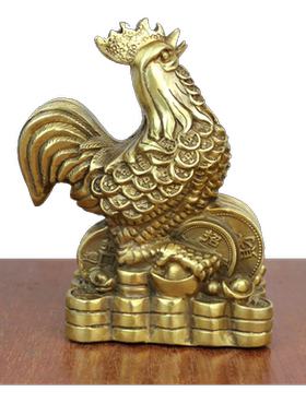 黄铜元宝鸡工艺品摆件家居装饰