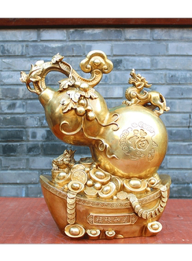 黄铜葫芦貔貅金蟾摆件工艺品