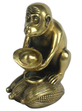生肖猴摆件黄铜工艺品