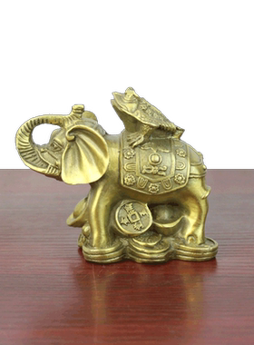 如意金蟾黄铜摆件工艺品