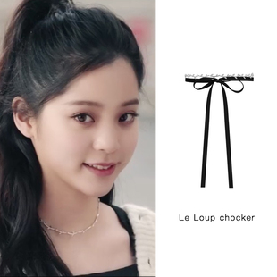 chocker 双层橄榄枝丝带20新品 Loup设计师项链欧阳娜娜明星同款