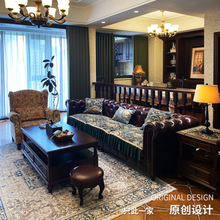 中古风沙发垫2025款 复古轻奢沙发套罩盖布 四季 通用防滑高级感法式