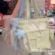 可爱撞色小清新斜挎包日系学院风少女大容量托特包学生上课补习包