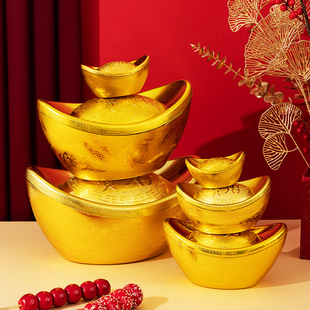 2026马年元旦新年春节装饰堆头大号元宝摆件过年酒店橱窗场景布置