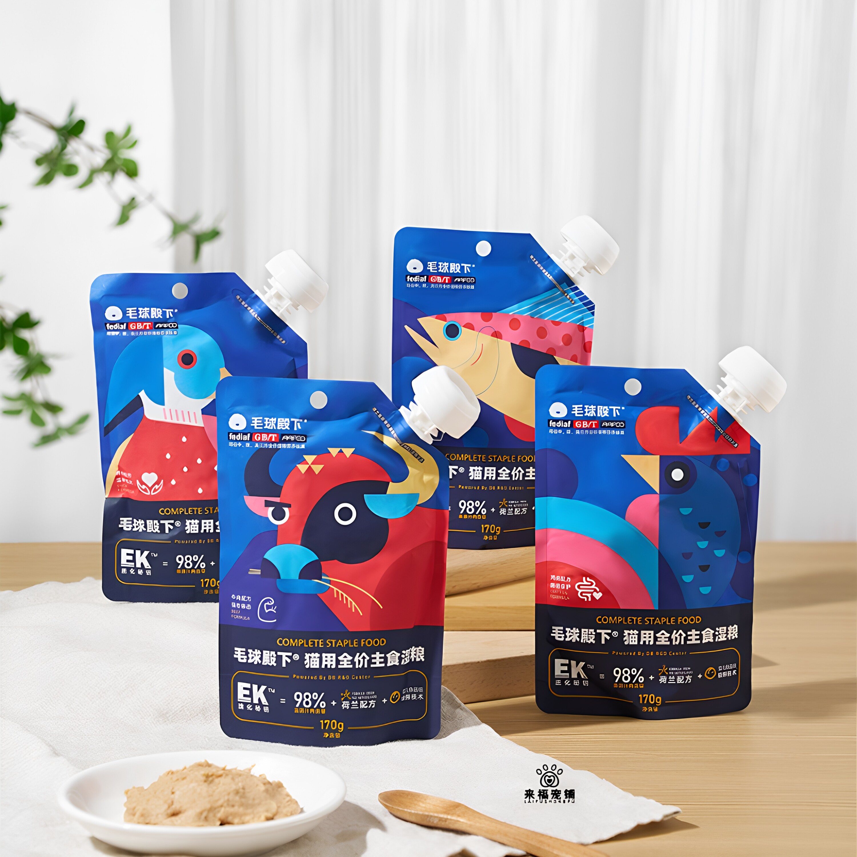 毛球殿下猫咪主食湿粮酱包营养图片