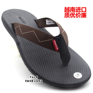 进口越南鞋进口男女人字沙滩拖鞋情侣外穿凉拖夹指韩潮全胶底柔软