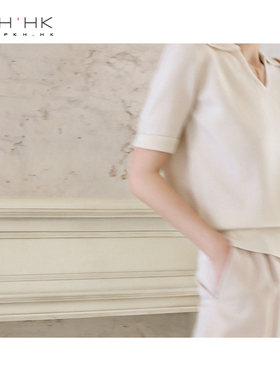 PKH.HK气质女装折扣店 100%美利奴纯羊毛利落POLO翻领四色针织