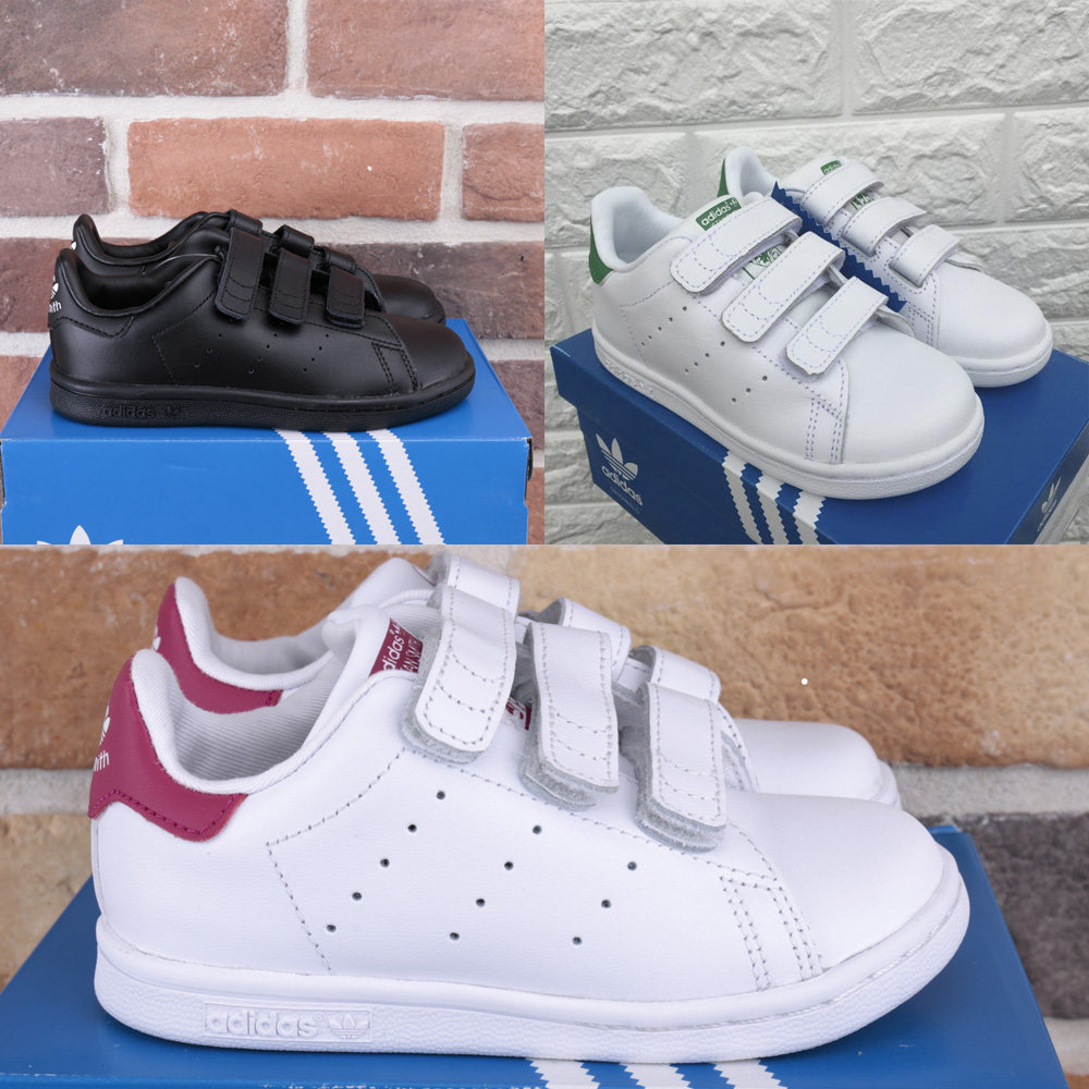 阿迪达斯三叶草儿童鞋宝宝鞋史密斯小白鞋绿尾滑板鞋M20607 20606