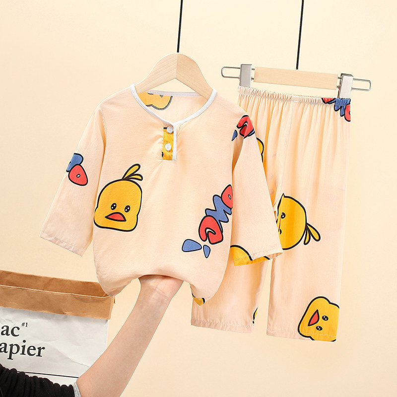 children TSUMUGI pajamas summer Thin section men and women Tongbaobao Air conditioning service Spring and summer Child Cotton silk Home service packagein the Children/Baby/Family fitted , Children tracksuit , Home service package  category - from Buy2taobao.com to provide professional Taobao agent buy service