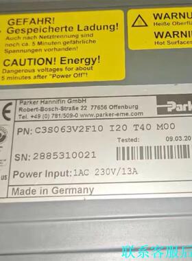 C3S063V2F10 I20 T40 M00   美国派克议价