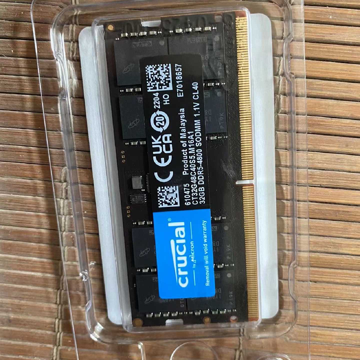 英睿达 DDR5 4800MHz 32G 单条全新笔记本内存议价图片