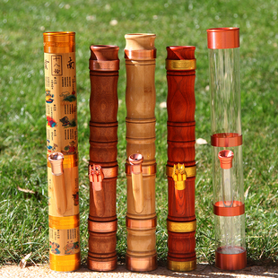 竹子水烟筒实木透明小号便携烟具水烟丝用烟斗烟壶云南湛江花梨木