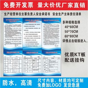 企业安全承诺书安全生产主体责任清单海报风险点和危险源公告标识