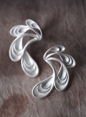 Nemo饰界原创纯银耳钉耳夹高级感气质女款小众设计感银饰定制首饰