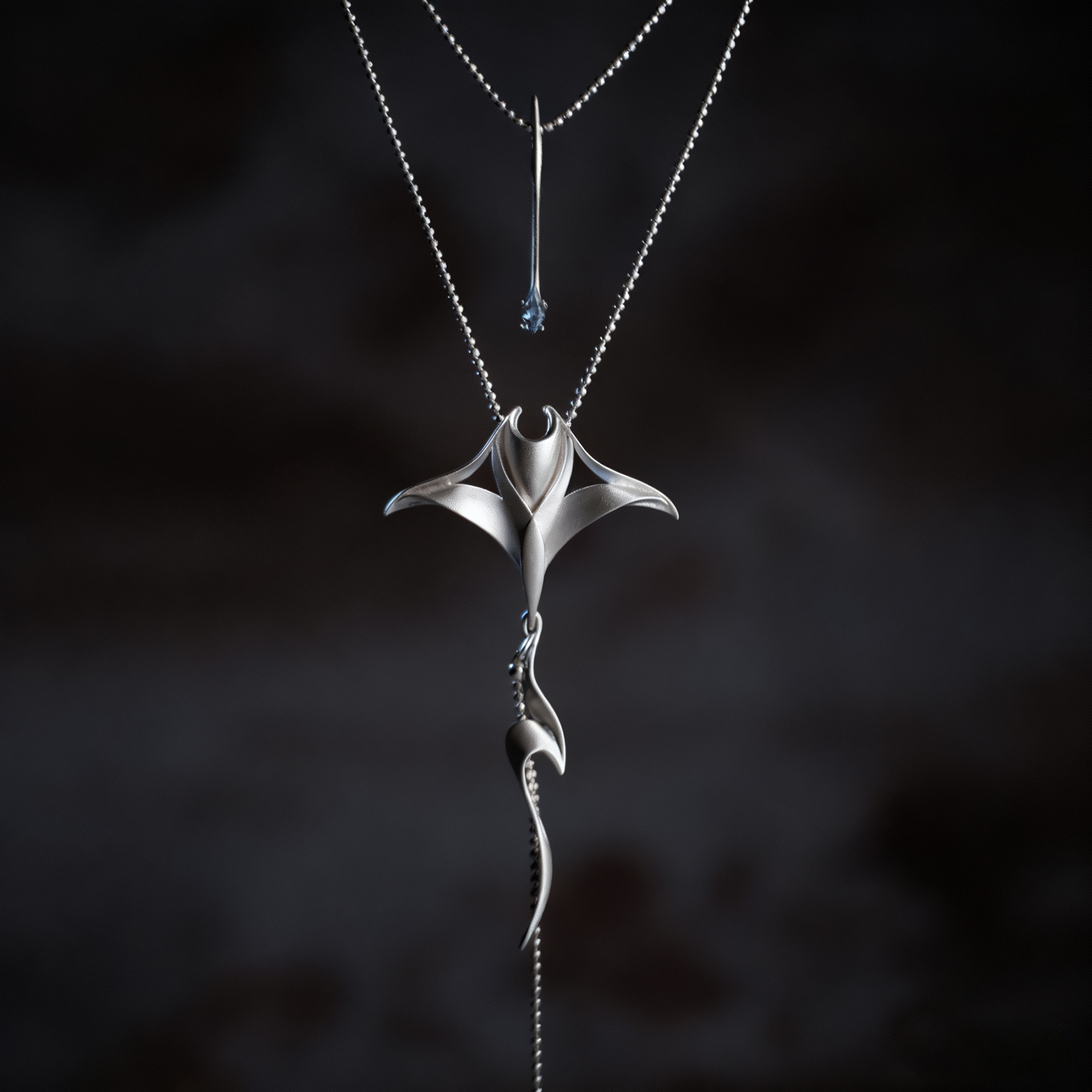 NEMO魔鬼鱼纯银项链原创设计925吊坠饰品小众高级感女款镶嵌定制,饰品/流行首饰/时尚饰品新,银饰项链,淘宝优惠券,粉丝福利购,淘宝优惠卷