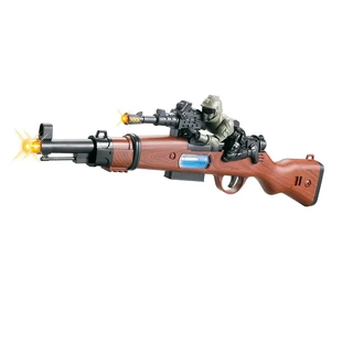 软弹枪玩具打塑料弹儿童电动玩具枪98k吃鸡阻击发光发声带闪光震