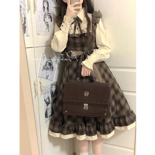 泰晤士的黄昏软甜妹jk衬衫裙穿搭