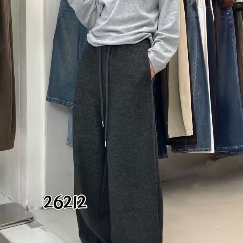 T-PLATFORM26212冬款新品简洁宽松时尚百搭女士羊绒阔腿裤