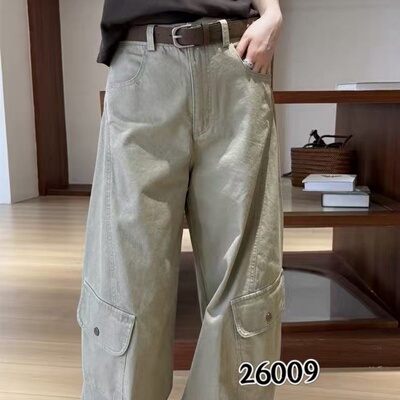 T-PLATFORM26009秋款新品简洁宽松时尚百搭女士阔腿工装裤