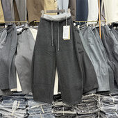 PLATFORM83363冬款 新品 松紧腰时尚 百搭宽松加绒加厚弯刀休闲裤