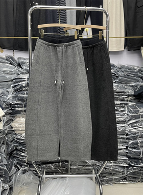 T-PLATFORM83337冬款新品简洁宽松时尚百搭女士脚口抽绳阔腿裤