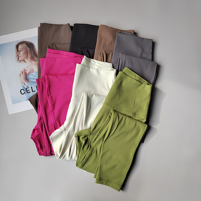 紧身裤高腰提臀收腹锦纶瑜伽裤