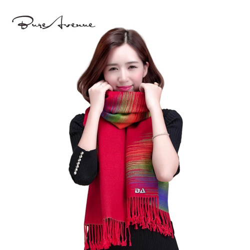 Bure Avenue2024围巾女秋冬季披肩女士百搭保暖围脖冬款纯羊毛