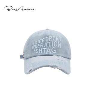 【正品现货】Bure Avenue美式字母鸭舌帽子男牛仔布破洞棒球帽女