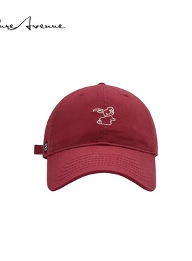 【正品现货】Bure Avenue可爱卡通兔子刺绣棒球帽韩版时尚鸭舌帽