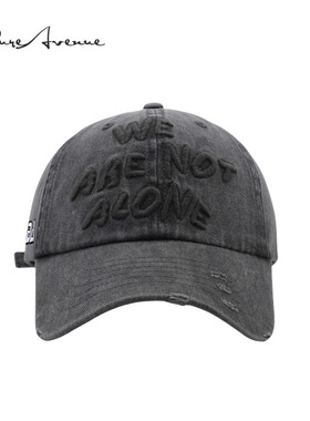 【正品现货】Bure Avenue街头复古破洞鸭舌帽子水洗棒球帽男女潮