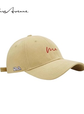 【正品现货】Bure Avenue春夏季简约曲线棒球帽子磨毛鸭舌帽男女