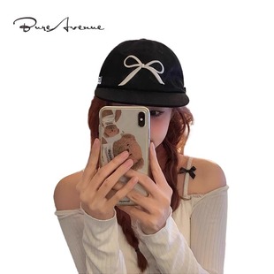 【官方正品】Bure Avenue蝴蝶结刺绣棒球帽子春夏季遮阳鸭舌帽女