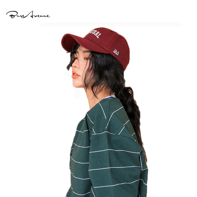 Bure Avenue字母刺绣街头潮牌棒球帽学院风鸭舌帽夏户外防晒遮阳