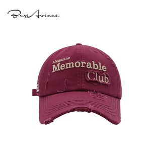 【正品现货】Bure Avenue立体字母刺绣棒球帽子男破洞鸭舌帽女潮
