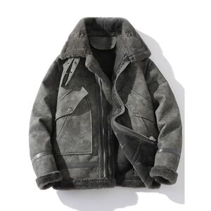 冬装羊羔毛外套男皮毛一体加厚麂皮夹克宽松韩版潮牌大码时尚棉衣