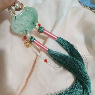 原创汉服宫绦圆领袍腰绳 明制道袍流苏玉佩腰坠 古风禁步腰带男女