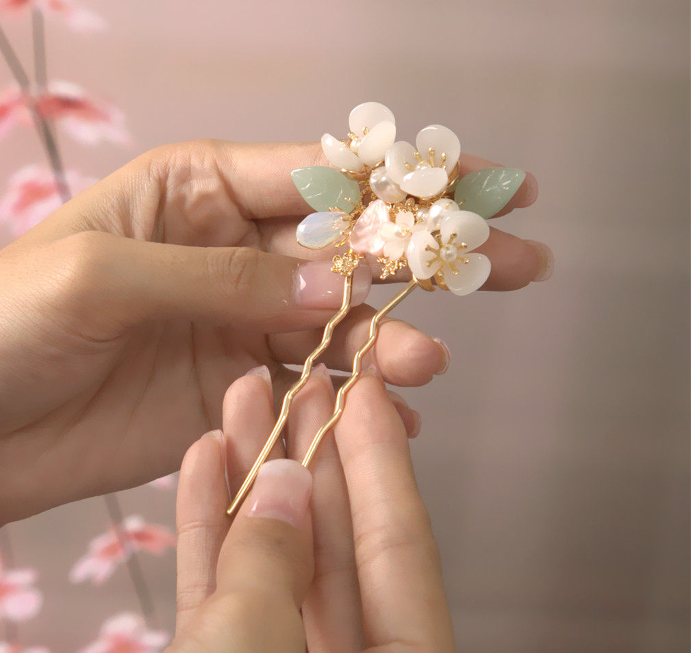 手工发簪头饰古典风发饰汉服旗袍仙气流苏配饰仙女头饰简约