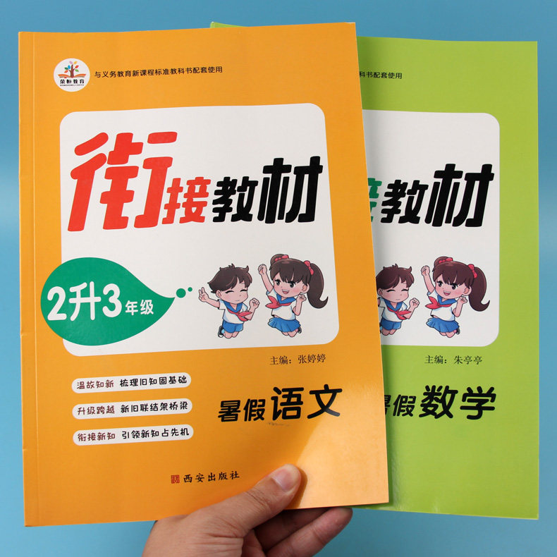 全套2册二年级暑假作业人教版小小学教辅