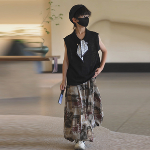 儿童装 套装 宽松防蚊裤 男童夏装 背心帅气男孩薄款 夏季 2025新款 无袖